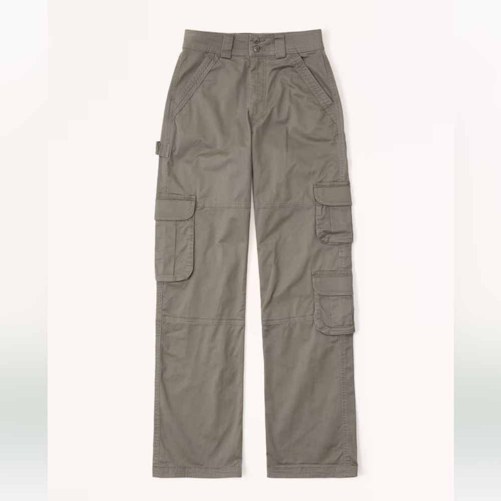 Abercrombie Relaxed Cargo Pants NWT Olive Green